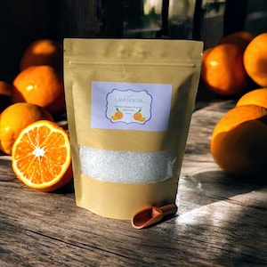 Sweet Orange Natural Bath Salt Aromatherapy Base Mineral Bath Soak Epsom Salt Coarse Sea Salt Essential Oils