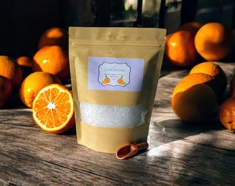 Sweet Orange Natural Bath Salt Aromatherapy Base Mineral Bath Soak Epsom Salt Coarse Sea Salt Essential Oils