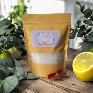 Herb Meadow Bath Salt: Epsom & Sea Salt Aromatherapy - Thyme, Lemon, Eucalyptus