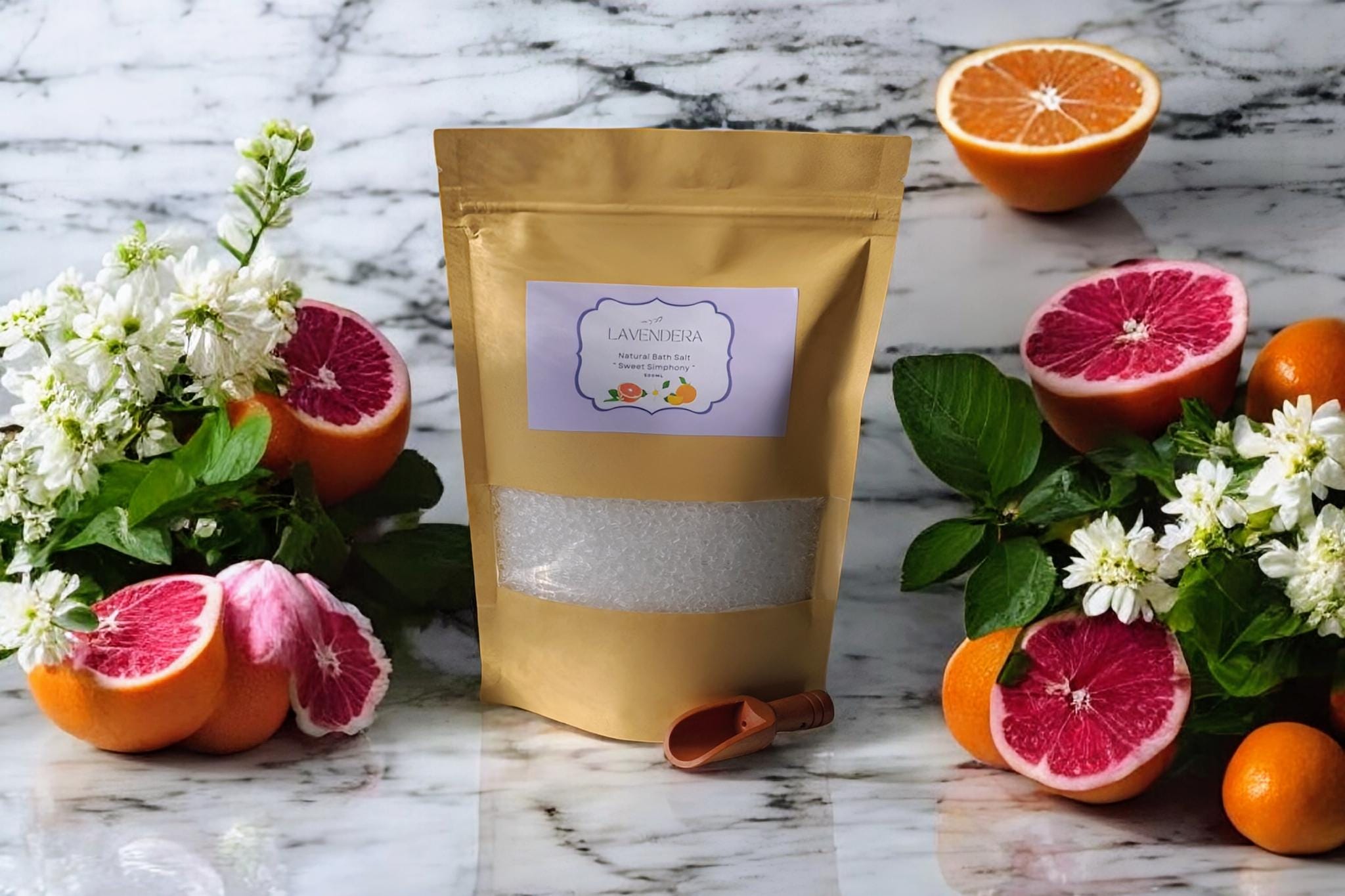 Sweet Symphony Natural Bath Salt Aromatherapy Base Mineral Bath Soak Epsom Salt Coarse Sea Salt Essential Oils