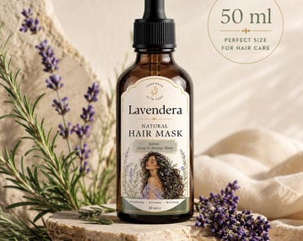 Rosemary Hair Oil, Natural Scalp Treatment, Growth Serum, Vegan Haircare Gif, Mask for Shine
