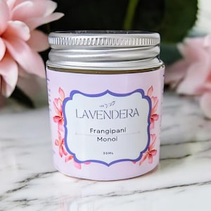Frangipani Monoi Body Oil: Natural Hydrating Moisturizer (50ml)