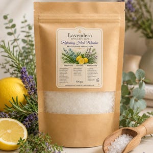 Natural Aromatherapy, Refreshing Bath Salt, Essential Oil Blend