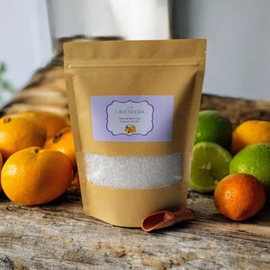 Citrus Aromatherapy Bath Salts: Natural Epsom & Sea Salt Soak
