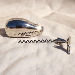 Godinger Silver Plate Whale Bottle Opener Vintage Barware Animal Novelty image 6