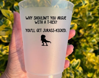 T-Rex party cup dad jokes stadium cup ice breaker party game conversation starter birthday party fathers day party favor party supplies