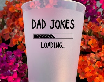 Funny cup dad jokes stadium cup ice breaker party game tailgate conversation starter birthday party fathers day party favor party supplies
