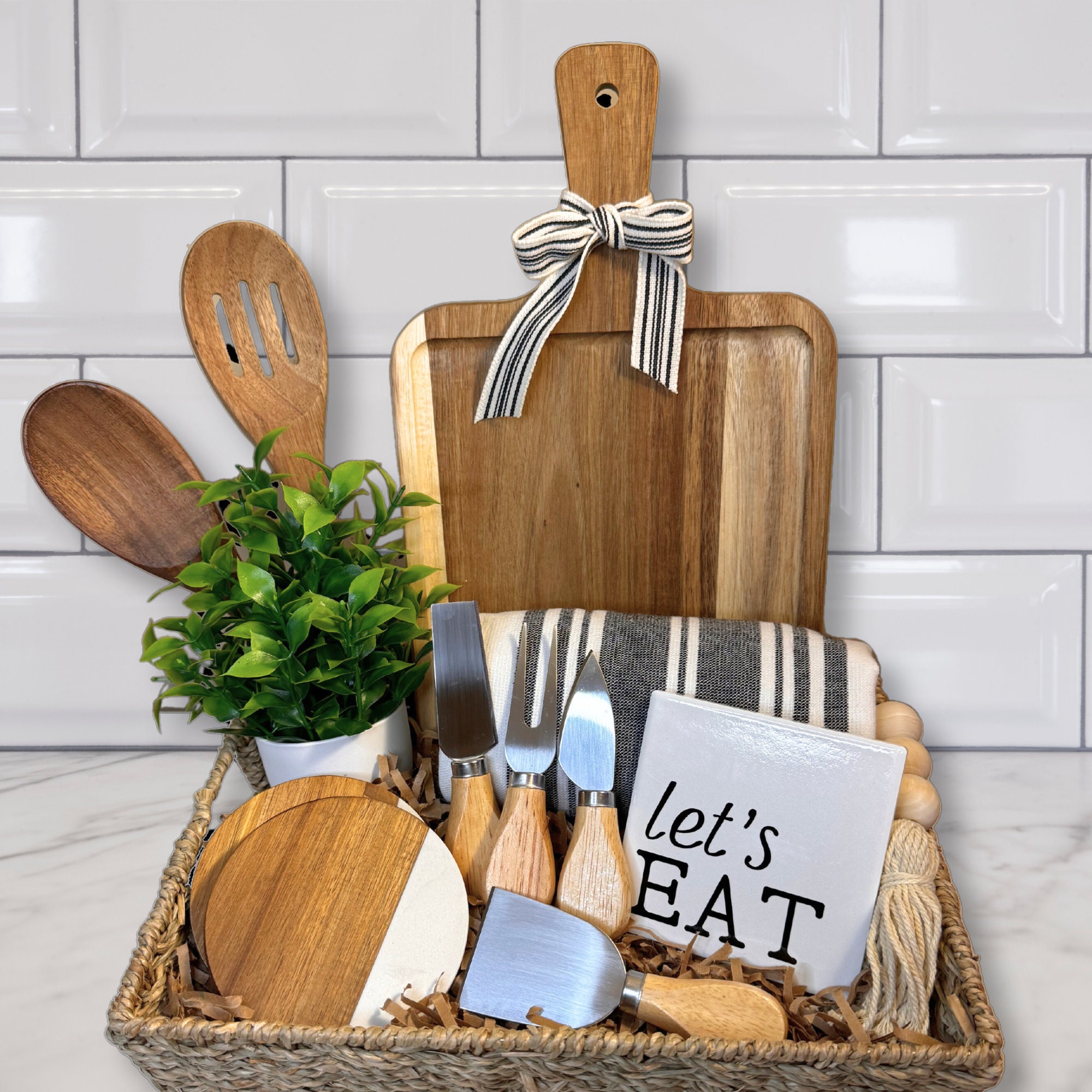 Housewarming Gift Basket Wedding Gift for Couple New Home Kitchen Decor — free download