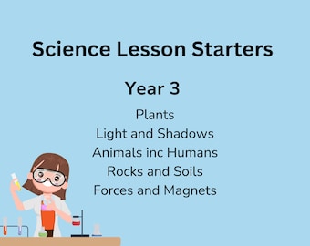 Paquete de presentación de preguntas de inicio de lección de ciencias de primaria de tercer año