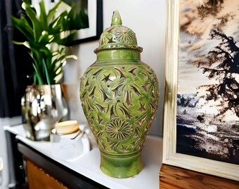 Moroccan Ceramic Vase, handmade and hand painted, Multiple Flower Vase, Minimalist Handmade Vase, Modern Home decor Ceramic Vase.