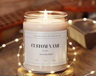 Custom Name Soy Candle: Funny Mother's Day Prank Gift