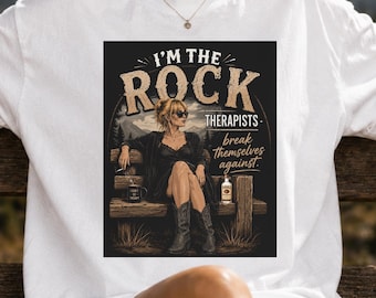 Comfort Colors Beth Dutton Rock Therapist Shirt | Comfort Colors Dark Humor Cowgirl Tee for Women