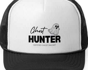 Ghost Hunter Trucker Cap: Spooky Spirit Hat for Paranormal Fans