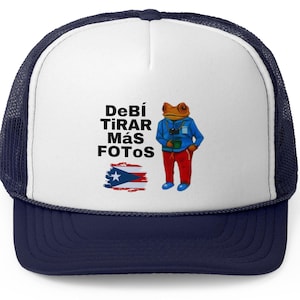 Debí Tirar Más Fotos Hat - Bad Bunny Concert Cap - El Sapo Concho Boricua Snapback - De PFKNR Puerto Rico Gift