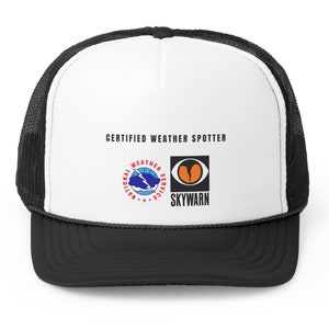 Storm Chaser Hat, Meteorologist Gift, Storm Chasing Trucker Cap, Skywarn Spotter, Gifts for Weatherman