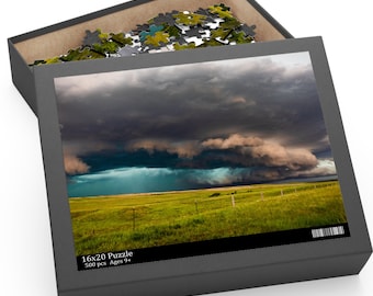 Supercell Shelf Cloud Puzzle | Storm Chaser Jigsaw Puzzle | Weather Enthusiast Gift | 120 252 500 Pieces