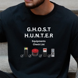 Ghost Hunter Equipment Check List T-Shirt, Paranormal Investigator Shirt, Halloween Tee