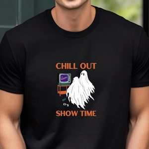 Funny Ghost Shirt, Paranormal, Ghost Hunting Shirt, Ghost Watching TV, Halloween Ghost