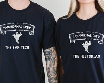 Custom Paranormal Crew T-Shirt Ghost Hunting Team Shirt for Paranormal Enthusiasts