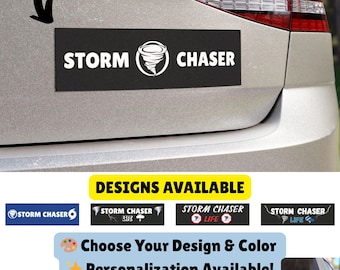 Storm Chaser Car Magnet: Personalized Weather Spotter Vehicle Decal
