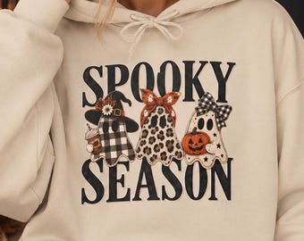 Cute Spooky Season Ghost Sweatshirt Hoodie, Halloween Ghosts Hoodie, Fall Season Gift