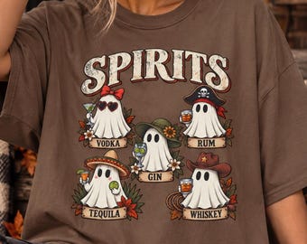 Cute Ghosts Spirits T-Shirt | Vodka Rum Gin Tequila Whiskey