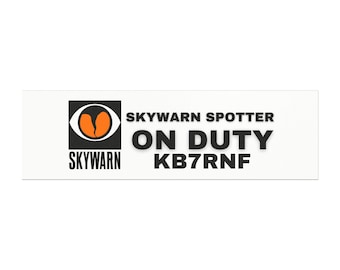 Skywarn Spotter Car Magnet: Custom Call Sign, Storm Chaser Decor