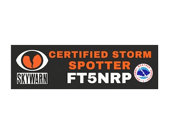 Skywarn Certified Spotter Car Magnet: Custom Call Sign