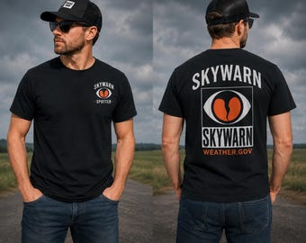 Personalized Skywarn Spotter Shirt Custom Call Sign | Storm Chaser Tee | Front & Back Weather Shirt | Storm Spotter Gift