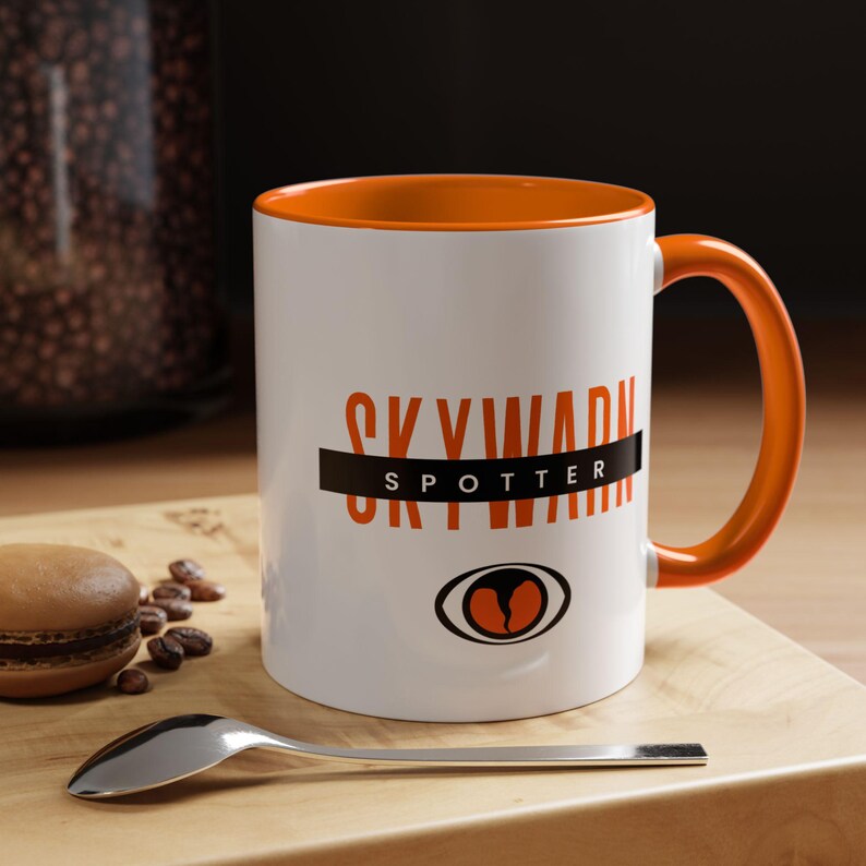 Skywarn Spotter Coffee Mug | Weather Enthusiast Gift, Orange Handle image 5