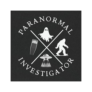 Paranormal Investigator Car Magnets, Ghost, Bigfoot and UFO, Gift for Ghost Hunters, Car Magnet size 5&quot; x 5&quot;