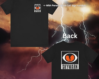 Personalized Skywarn Spotter Shirt for Storm Chasers, Custom Call Sign T-Shirt
