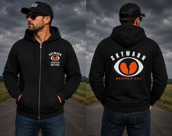 Personalized Skywarn Spotter Zip Hoodie | Custom Call Sign Hoodie | Storm Chaser Sweatshirt | Weather Enthusiast Gift