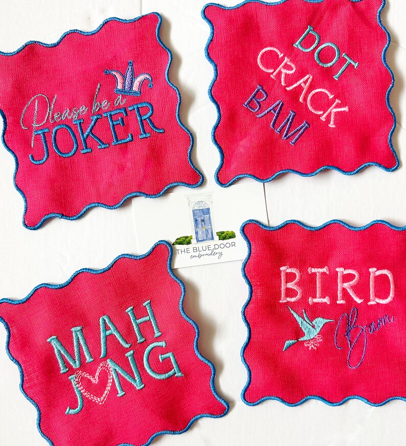 Mahjong Cocktail Napkins Etsy