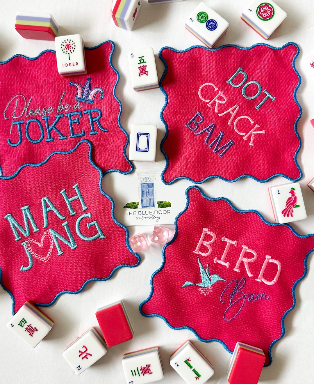 Mahjong Cocktail Napkins Etsy