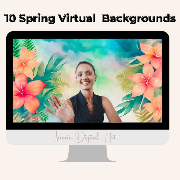 10 Spring Virtual Background, lock screen, zoom background, Perennial Bloom, Frame TV, 4K Smart TV Frame Art, Modern art Wallpaper, backdrop