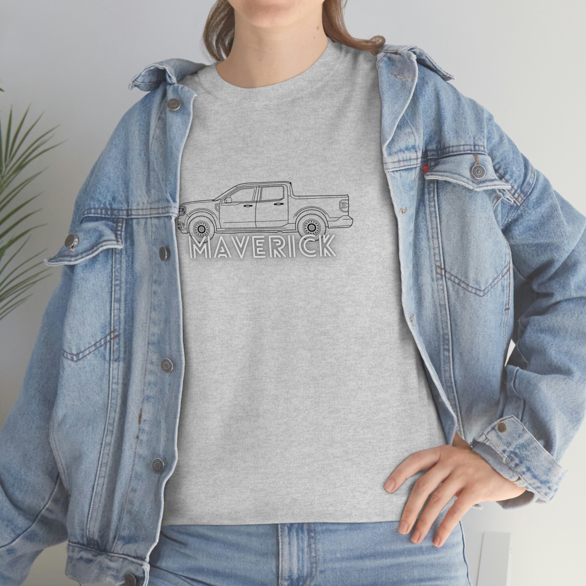 Ford Maverick Pickup Truck Black Outline Shirt Ford Maverick Ford Il 5zba 