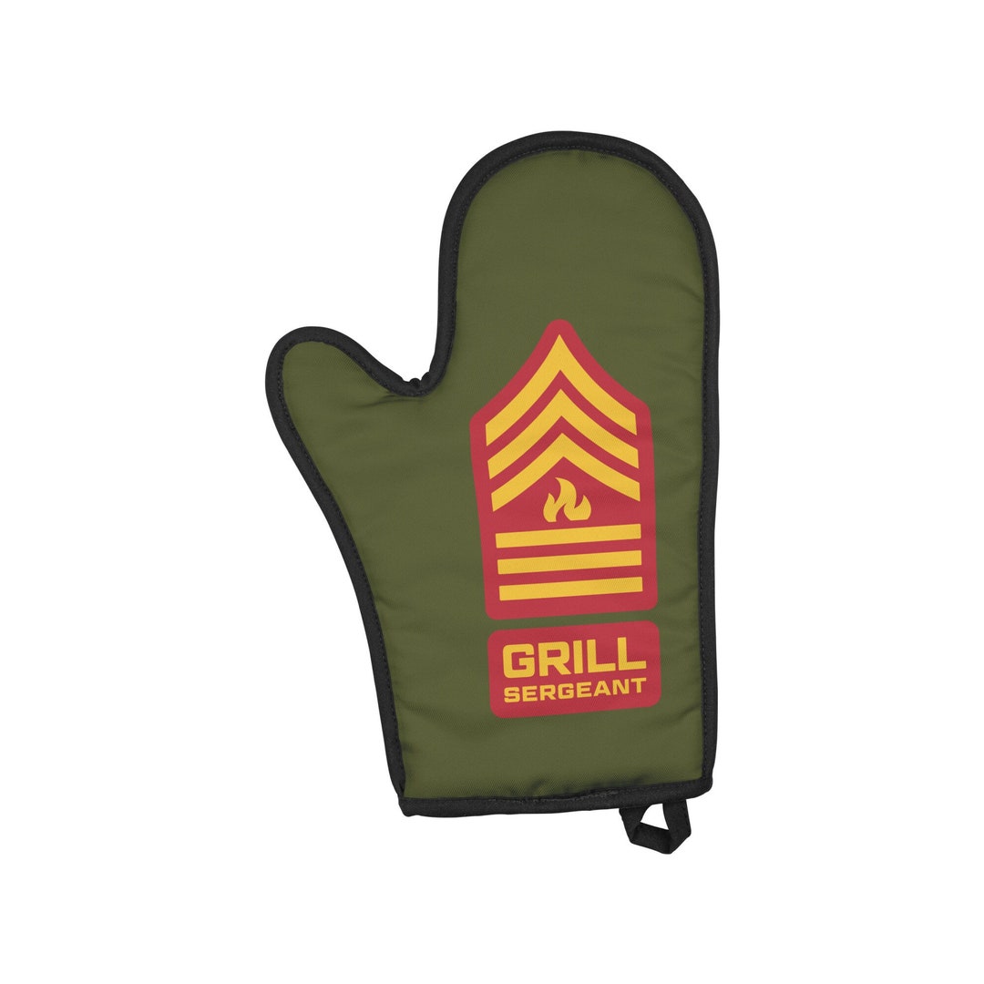 Dad Jokes Grill Sergeant Oven Mitt Father's Day Etsy