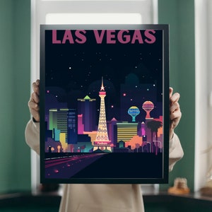 Viva Las Vegas: A Digital Print Showcasing the Dazzling Strip and the Glittering City of Entertainment