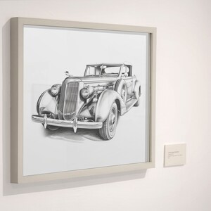 Digital Print of a 1950s Classic Car - Retro  - Perfect for Car Enthusiasts, History Buffs -  Ready to Frame for Home or Office Decor