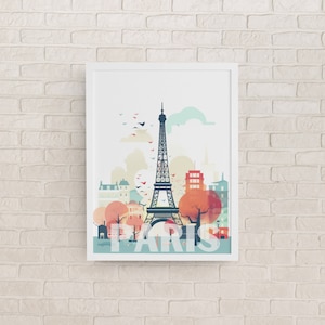 Paris Elegance: A Digital Print Celebrating the City of Lights and its Romantic Charm