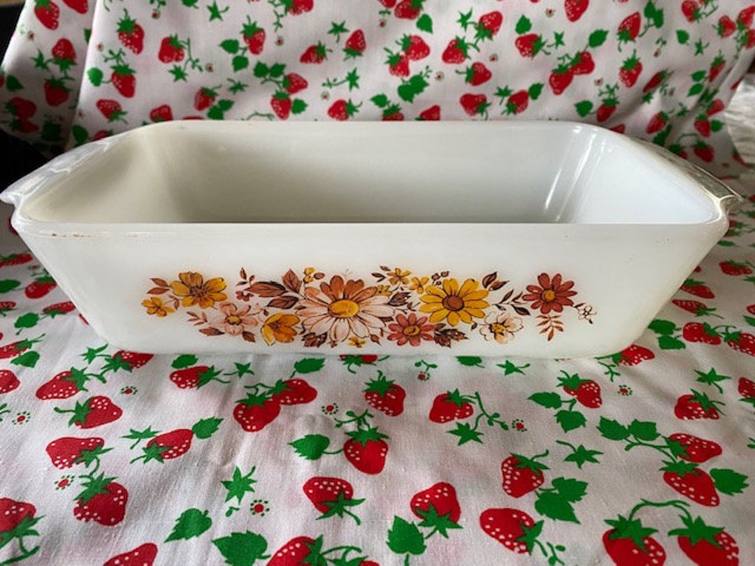 Vintage Milk Glass Anchor Hocking Loaf Pan Etsy