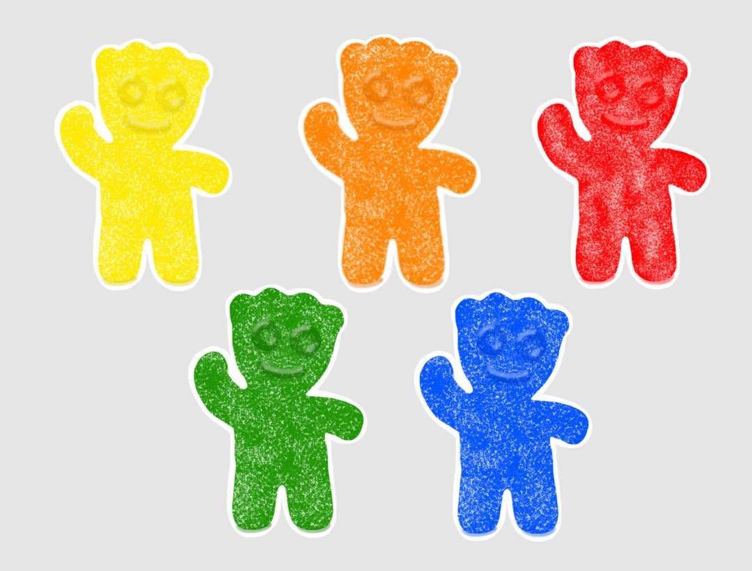 Multicolored Sour Patch Kids Stickers Pack Etsy