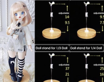 Wooden stand for 1/6 1/3 1/4 1/8 scale BJD doll, blythe accessories, 12 inch doll stand, Doll holder, wood round display for all type doll
