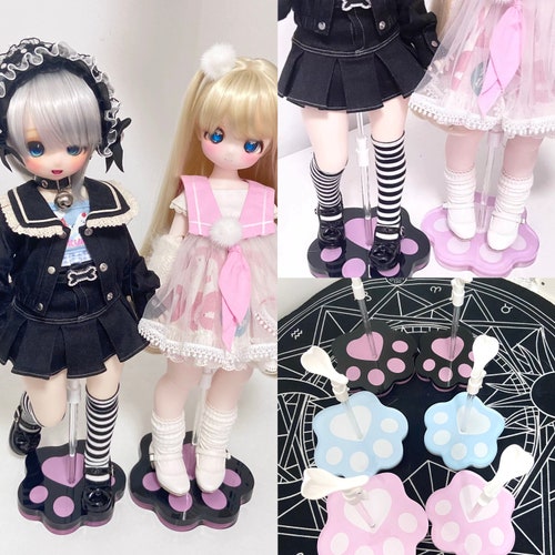 Acrylic Cute Cat Paws-shaped Doll Stand for 1/4 Scale BJD Doll
