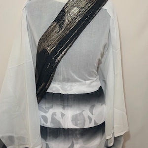 Somali Dirac | Wedding Attire | Cultural Dress - 3pcs Black & White Printed Set