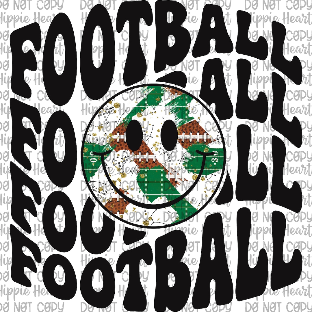 Football Smiley Face Png, Smiley Face Png, Game Day Design, Team Mascot