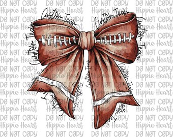 Custom football team, football bow, custom school mascot png, custom football png, custom school designs, custom team designs