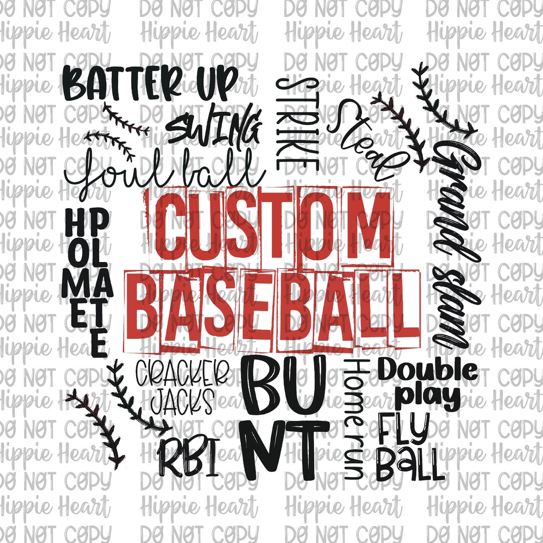 Custom Typography, Custom Baseball Png, Custom Team Png, Custom ...