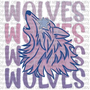Wolves mascot png, Wolves preppy mascot, Wolves mascot png, pink preppy mascot, school mascot png, team mascot png, custom mascot, sports